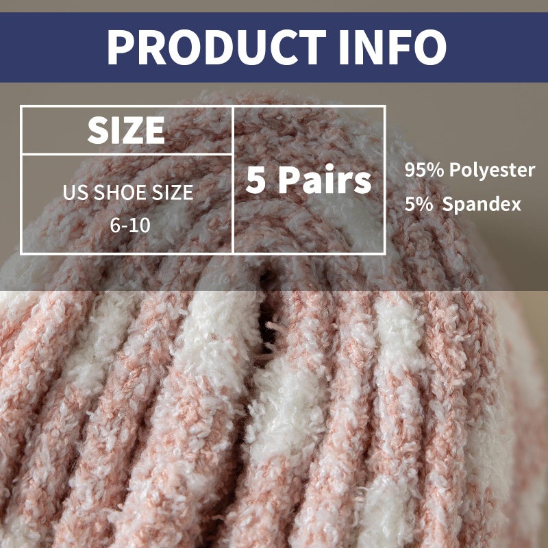 Tavaleu Fuzzy Socks for Women, Winter Soft Fluffy Socks Women, Warm Cozy Sock Home Sleeping Slipper Sock - Image 5