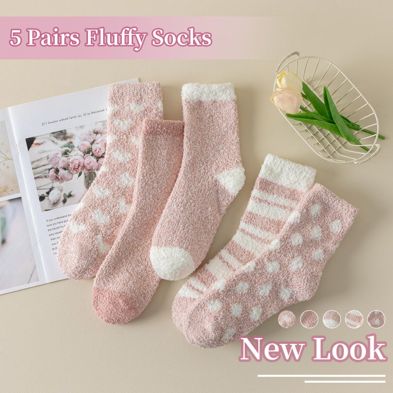 Tavaleu Fuzzy Socks for Women, Winter Soft Fluffy Socks Women, Warm Cozy Sock Home Sleeping Slipper Sock - Image 4