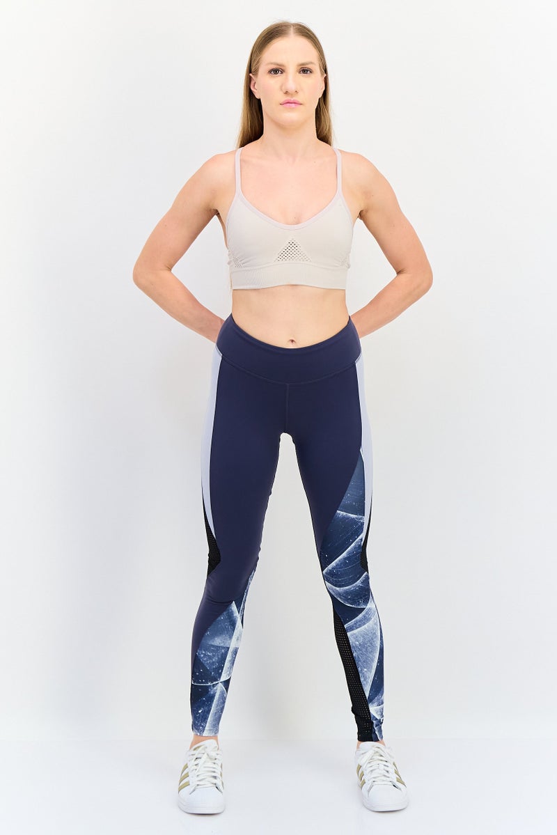 Reebok Women Sportswear Fit Brand Logo Training Leggings, Multicolor - Image 2