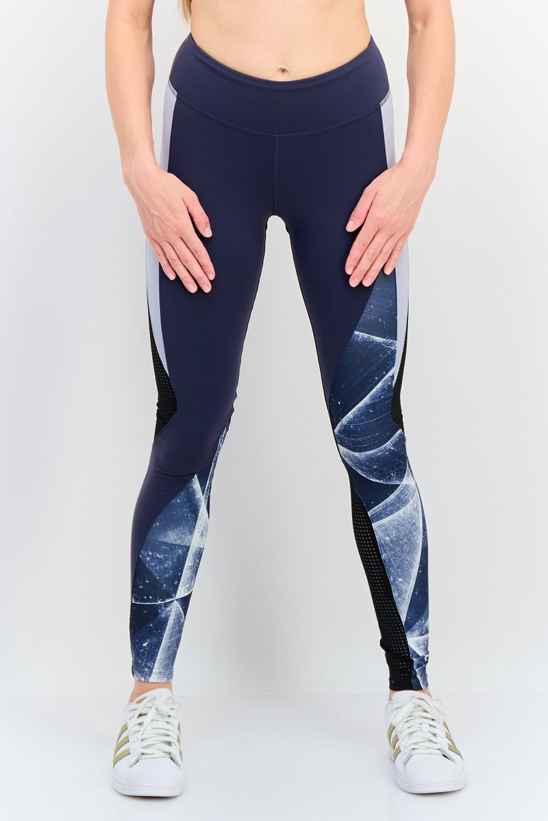 Reebok Women Sportswear Fit Brand Logo Training Leggings, Multicolor - Image 1