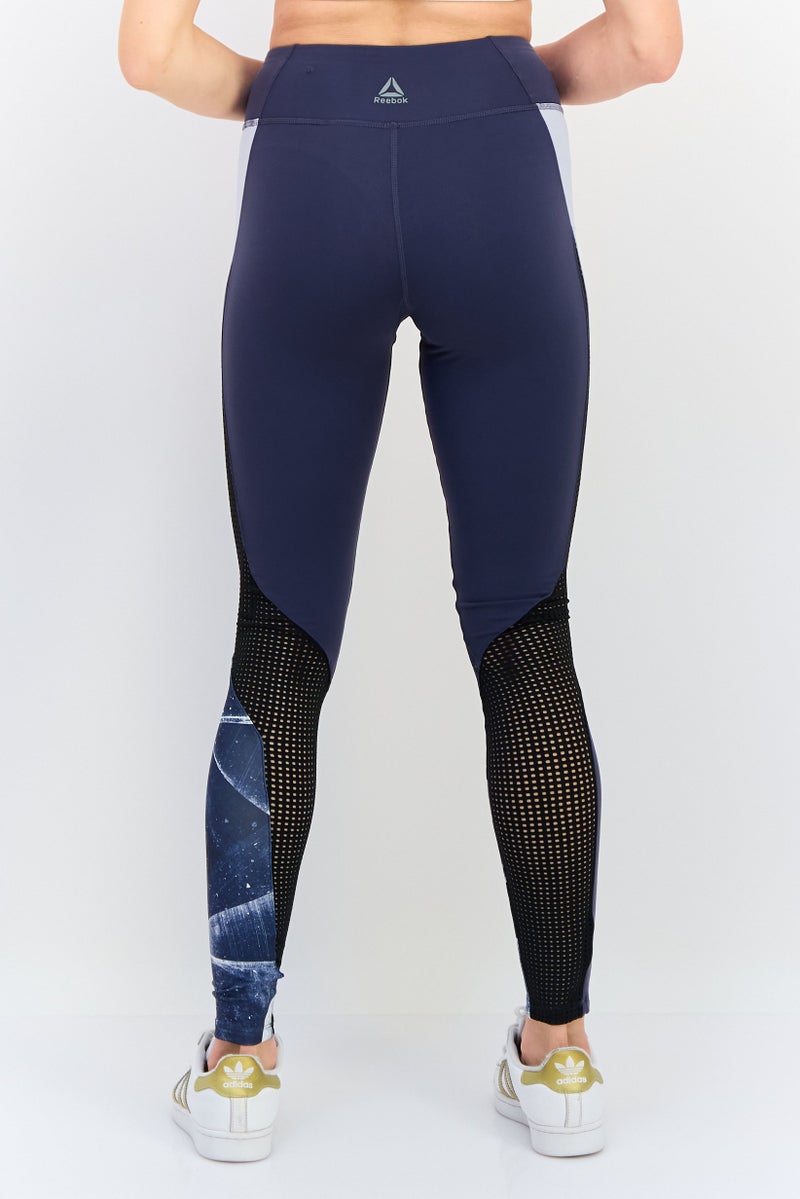 Reebok Women Sportswear Fit Brand Logo Training Leggings, Multicolor - Image 3