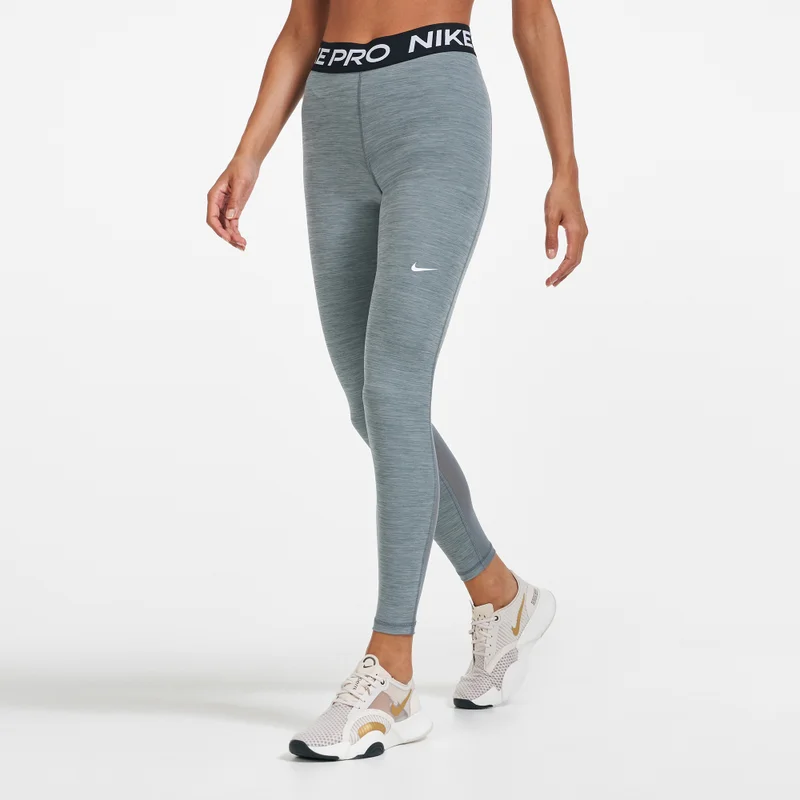 Nike Women's Pro Mid-Rise Mesh-Panelled Leggings
