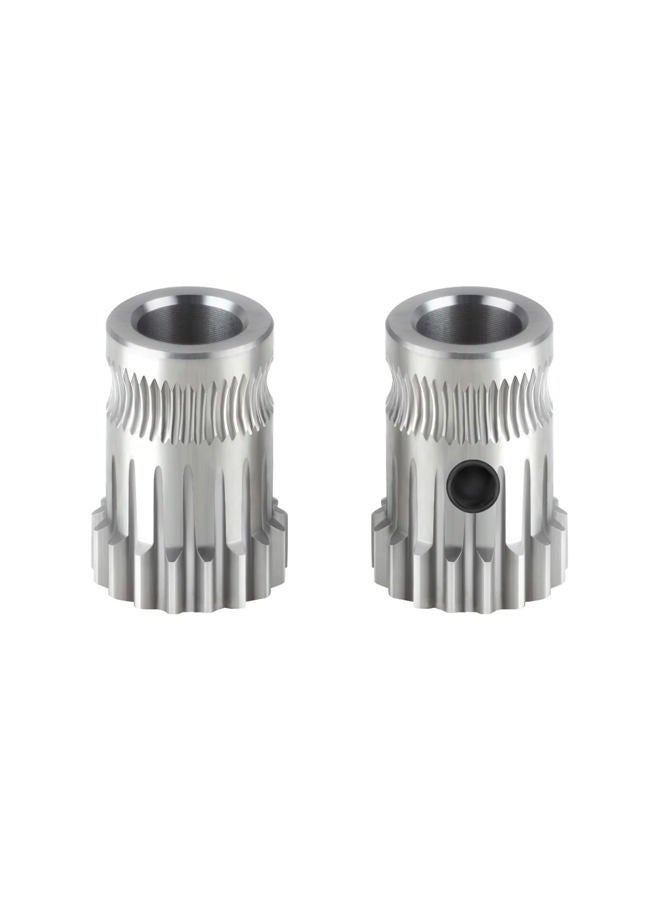 UniTak3D Dual Drive Extruder Gear Replacement Stainless Steel Extrusion Wheels for,Ender 3 V2,Ender 3 Pro,Ender 3,Prusa i3 MK2/MK3 3D Printer Double Geared Extruders - Image 3