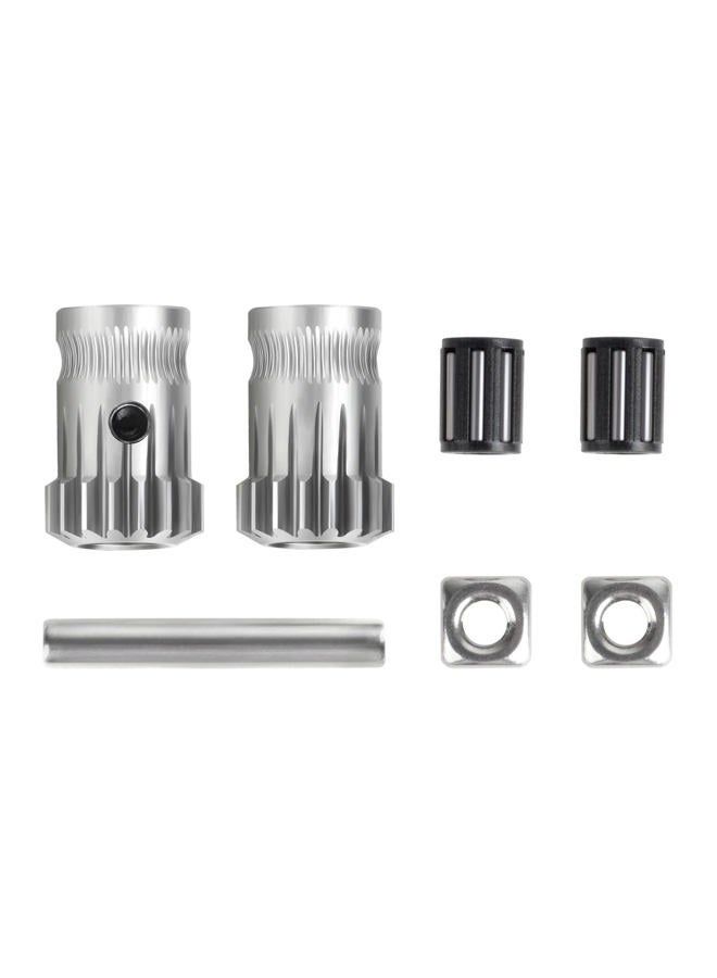 UniTak3D Dual Drive Extruder Gear Replacement Stainless Steel Extrusion Wheels for,Ender 3 V2,Ender 3 Pro,Ender 3,Prusa i3 MK2/MK3 3D Printer Double Geared Extruders - Image 1