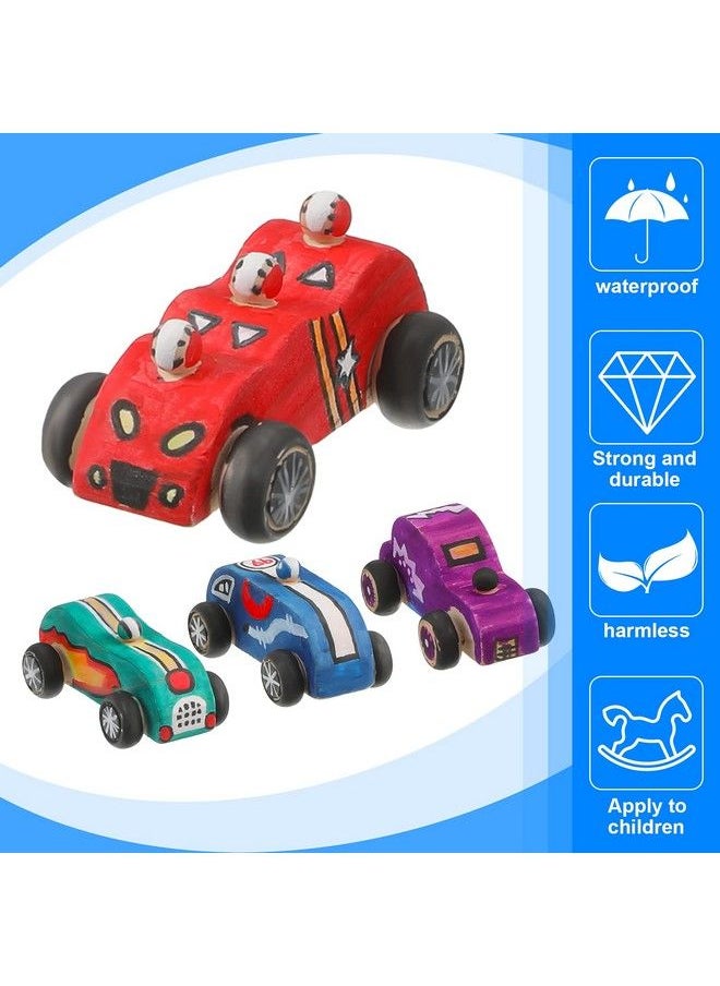 Zhanmai 6 Pieces Unfinished Wood Cars Wooden Race Car Wood Diy Car Toys Wooden Car Crafts For Students Home Activities Craft Projects Easy Woodworking And Family Time Set  - Image 4