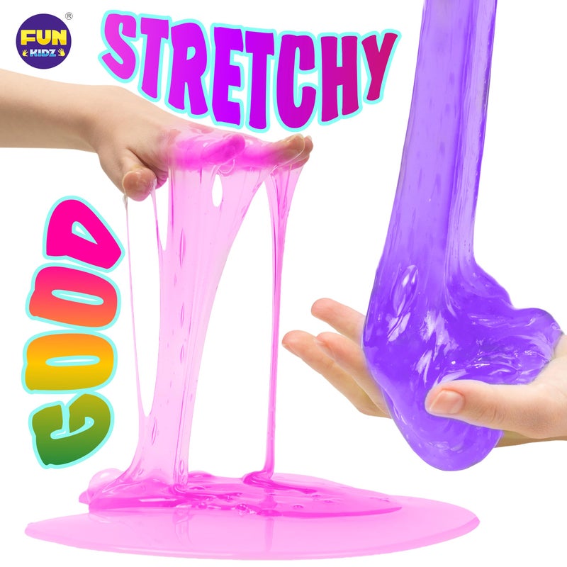 FUN KIDZ 33 Cups Jumbo Slime Kit for Kids, FunKidz Premade Ultimate Slime Pack to DIY Soft, Cloud, Clear, Butter, Glitter, Glow in Dark Slime Making Kit Party Favors Gift Toys for Girls and Boys - Image 5