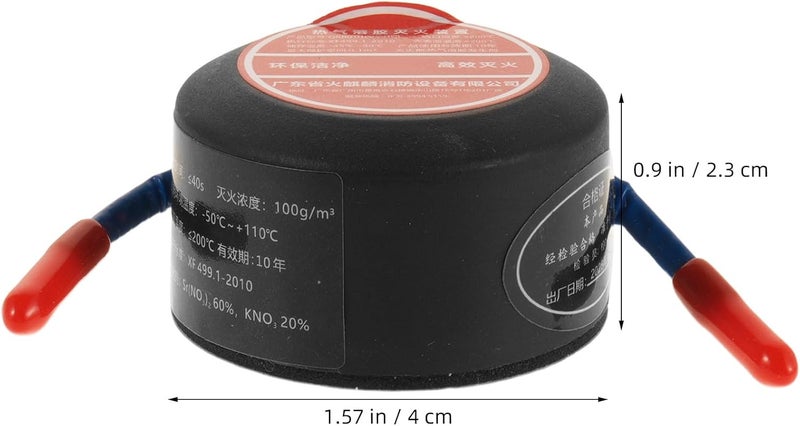 Generic Car Automatic Fire Extinguisher: Back Adhesive Vehicle Round Aerosol Extinguishing For Engine Apartment Boat Truck Office Emergency 10g - Image 2