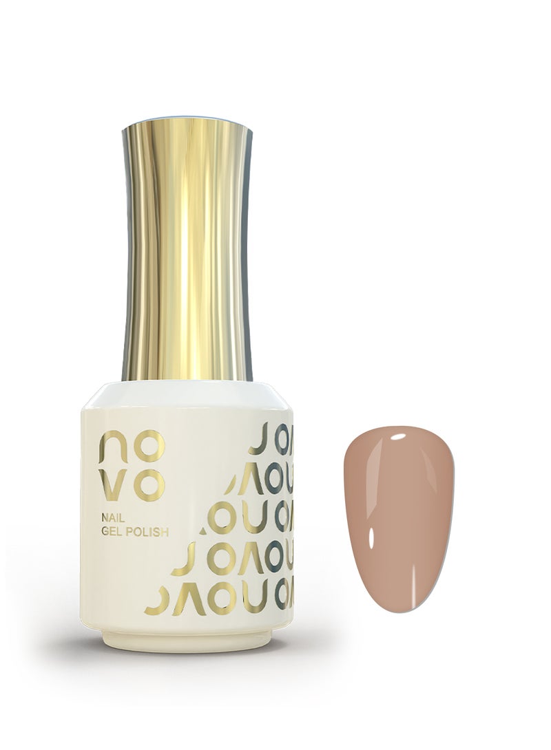 نوفو جل أظافر بقاعدة مطاطية، طلاء أظافر جل 2 في 1 قابل للغسل بمصباح LED للأظافر، تصميم فني للأظافر للنساء 12 مل NB57# بيج ذهبي - Image 1