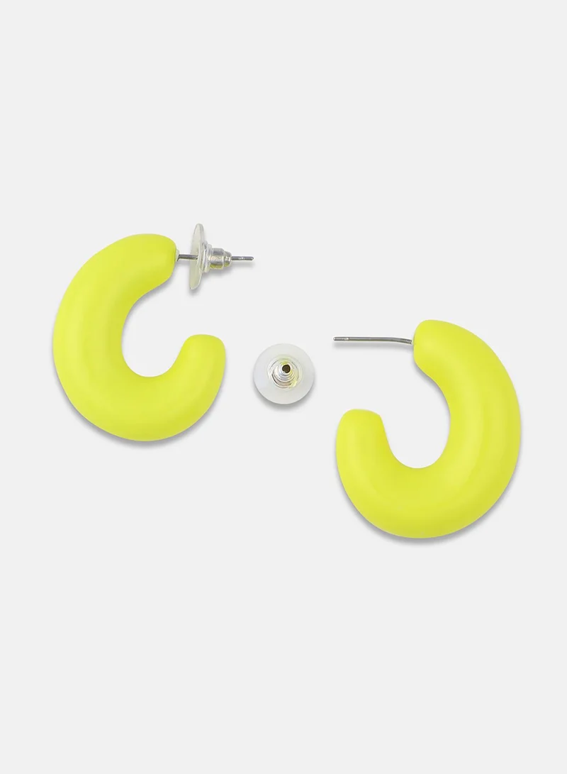 SOHI Chunky Artificial Hoop Earring Jewellery