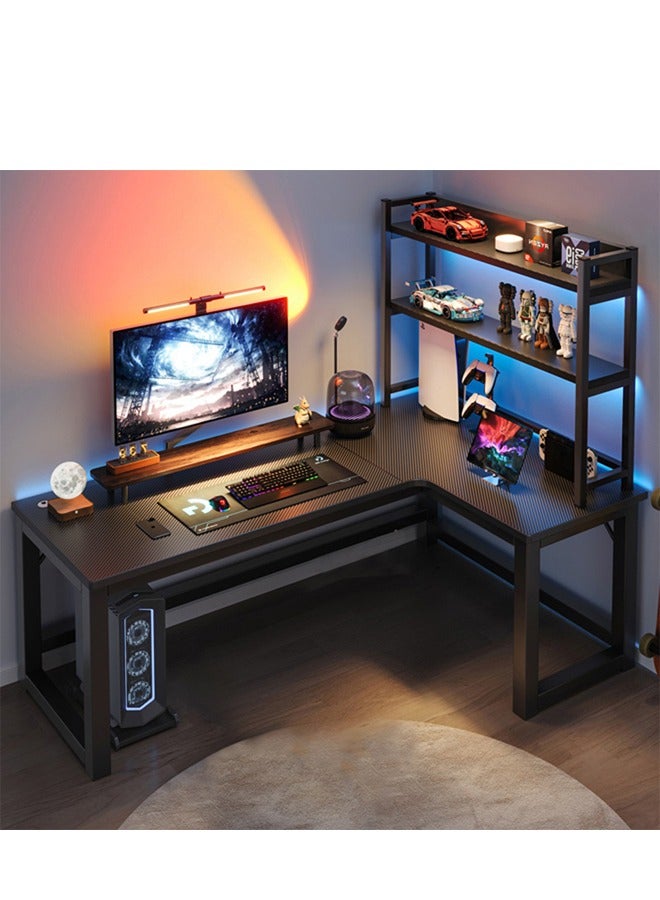 إن كي أكس كمبيوتر وطاولة مكتبية متعددة الوظائف مع رف تخزين 120X80 سم (الزاوية اليمنى) - Image 1