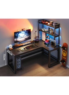 NKX Computer and Multifunction Table Home Office Workstation with Storage Rack 120X80 cm (Right Corner)  - Image 2