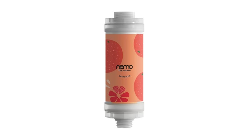 NEMO Vitamin Showerfilter (Sparkling Grapefruit) – Advanced Chlorine & Rust Removal | Vitamin C + Glycerin |Moisturising Filter for Soft Skin & Hair | Korean Water Purifier Technology | 1 Unit - Image 1
