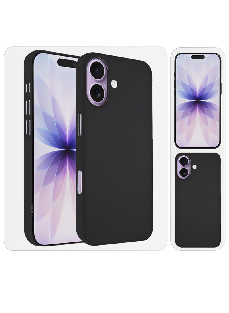 CATANES Air Skin Frosted Matte Case for iPhone 17 - Stylish Ultra Slim Back Cover - Black - Image 3