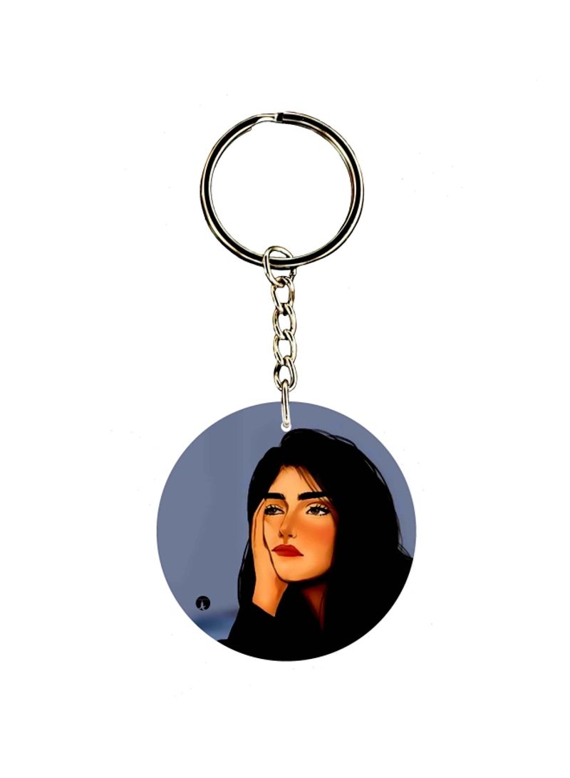 RKN Girl Printed Dual Sided Keychain