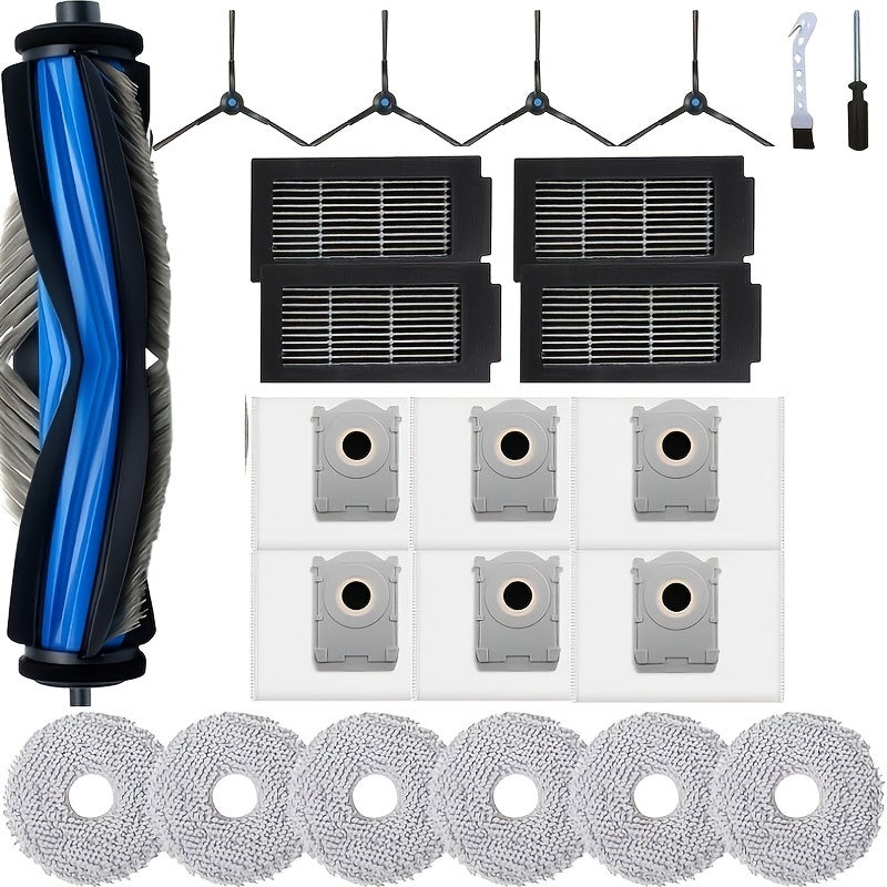 عام قطع غيار بديلة 23 قطعة لمكنسة ECOVACS DEEBOT T50 Max Pro Omni، فرشاة رئيسية، ممسحة، فلتر، أكياس غبار - Image 1
