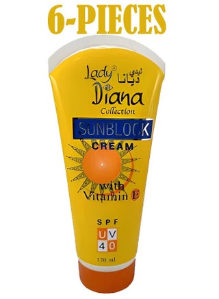 6-Piece Sunblock Cream With Vitamin E SPF UV 40 170ml - pzsku/Z2F6EE9D46BFF7310542EZ/45/_/1718707613/cd199691-56ef-42f9-87fd-44ed32a7cddf