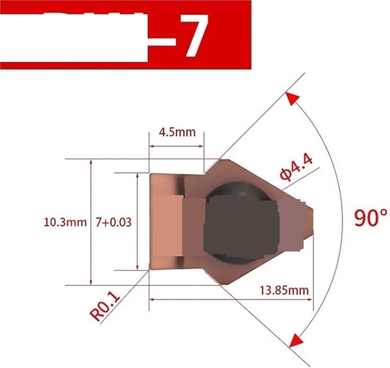 Milling machines, Lathe Machining Center Lathe Cutting Machine Milling Machine Cutting Blade Tool Holder Inner Hole Keyway Cutting Tool(7 7mm) - Image 2