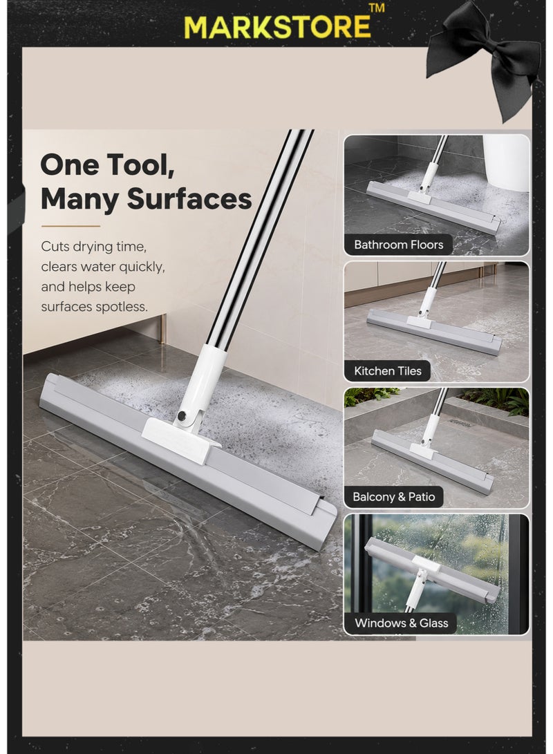 MARK STORE MARKSTORE Rubber Squeegee Broom for Floor 50cm Wide Head Floor Wiper for Bathroom Kitchen Tiles Glass and Wet Areas - Image 4