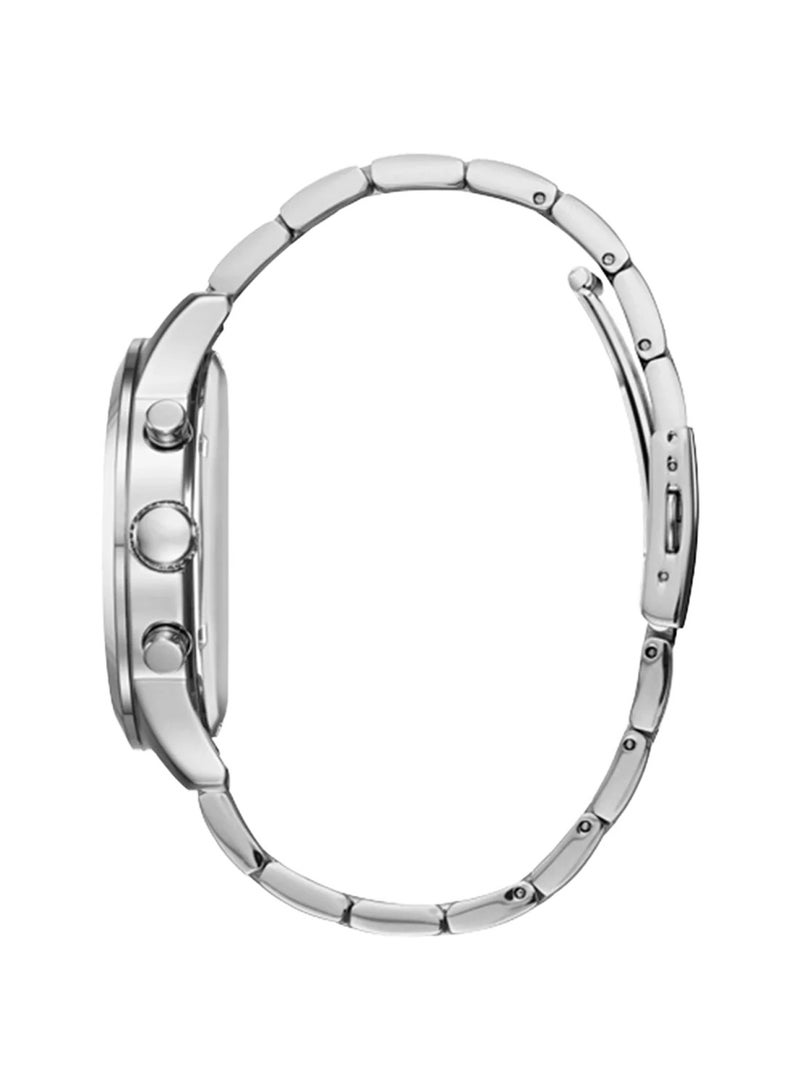 GUESS ساعة يد رجالية أطلس أنالوج كوارتز فضية من الفولاذ المقاوم للصدأ W0668G3 - 45 مم - Image 3