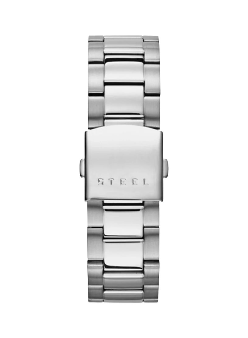 GUESS ساعة يد رجالية أطلس أنالوج كوارتز فضية من الفولاذ المقاوم للصدأ W0668G3 - 45 مم - Image 4