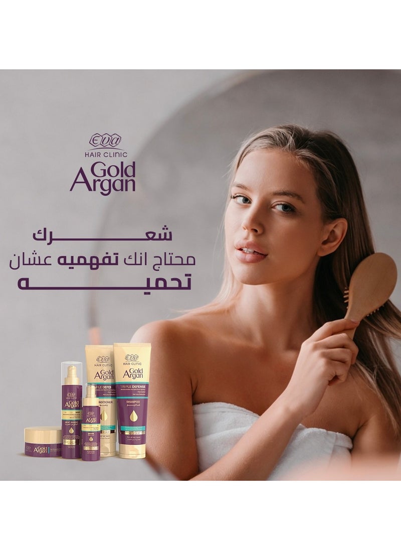 إيفا - ايفا هير كلينيك شامبو + ماسك للشعر بالأرجان الذهبي - 430 مل - Image 1
