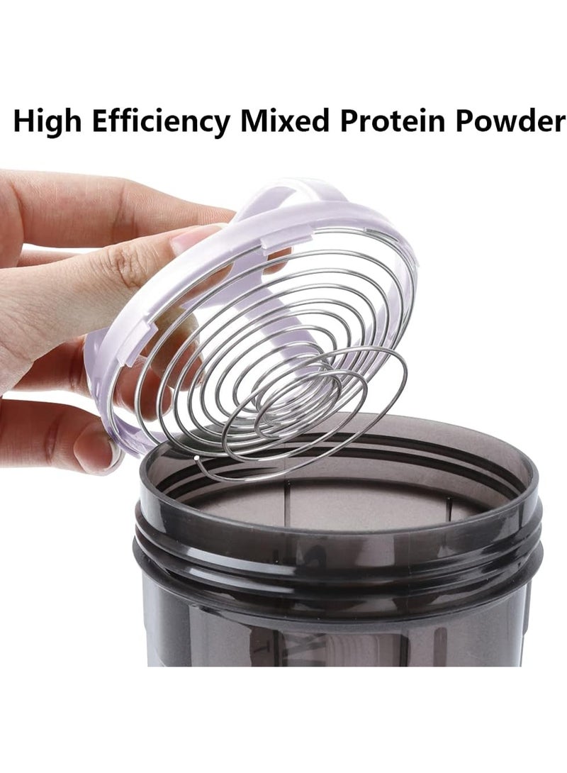 Shaker Bottle,16oz Shaker Cup,Protein Shaker Bottle with Storage & Shaker Ball,GYM Shaker Bottles for Protein Shakes,Sports Shake Mixer Bottle,100% Leak Proof,BPA Free,3 Layer - Image 3