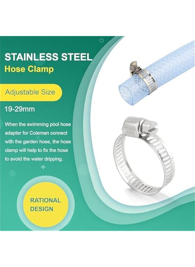 Generic - Replacement Swimming Pool Drain Fitting Connects Coleman Pool Plug to Garden Pipe with Hose Clamps - Image 1