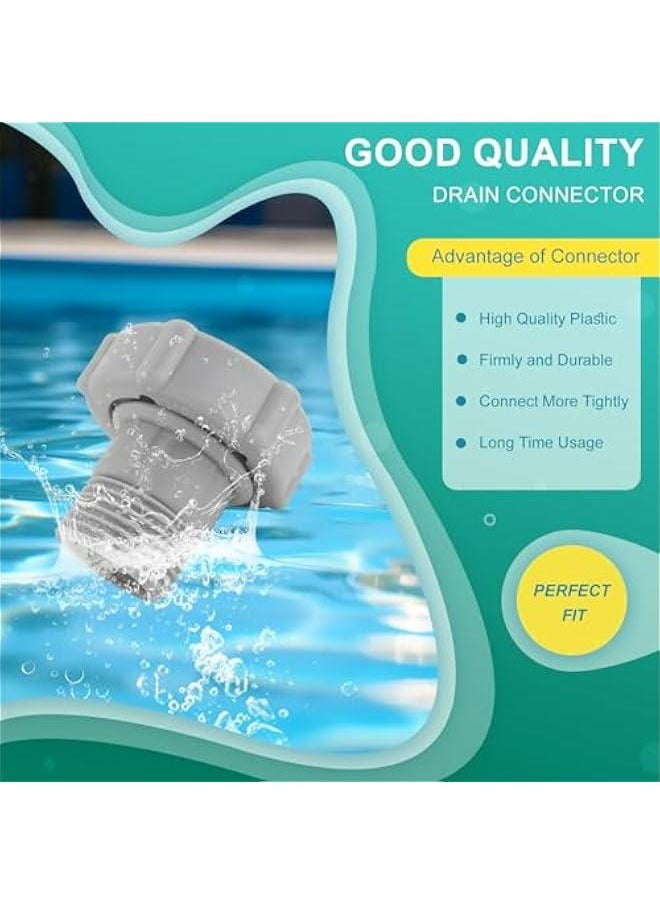 Generic - Replacement Swimming Pool Drain Fitting Connects Coleman Pool Plug to Garden Pipe with Hose Clamps - Image 1
