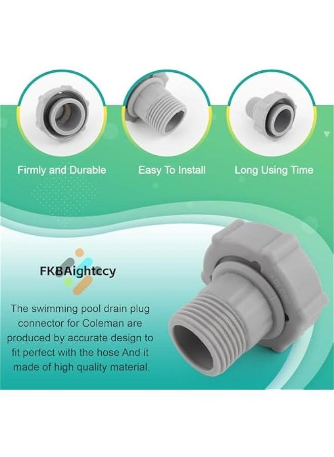 Generic - Replacement Swimming Pool Drain Fitting Connects Coleman Pool Plug to Garden Pipe with Hose Clamps - Image 1