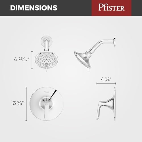 Pfister Weller Shower Only Trim Kit, Valve Not Included, 1-Handle, 2-Hole Install, Polished Chrome Finish, LG897WRC - Image 3