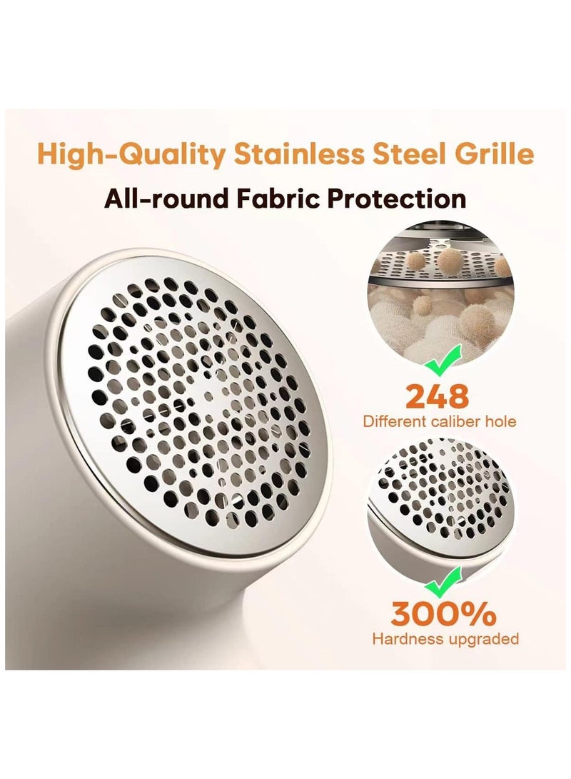 General Rechargeable Fabric Shaver,Lint Remover for Clothes with 3 Stainless Steel 6-Leaf Blades, Electric Lint Shaver with Digital Display, 3 Speeds Defuzzer for Removing Fuzz and Pill from Sweater  - Image 5