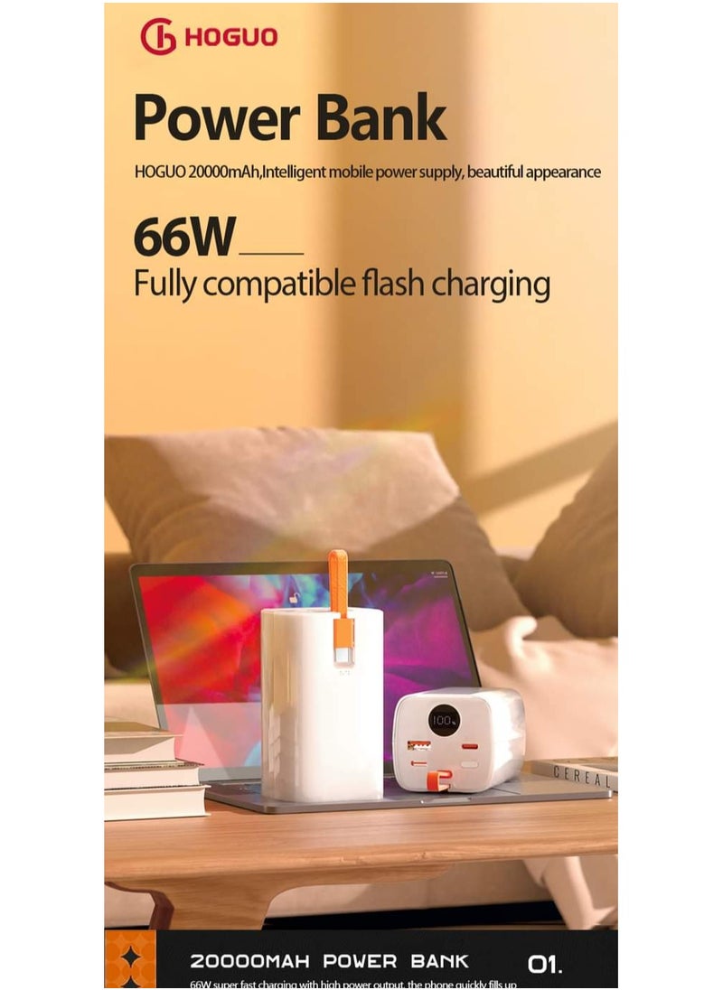 HOGUO - Hoguo Power Bank Fast Charging 20000 MAh Capable of Charging 3 Devices at The Same Time Fully Compatible Flash Charging 66 Watts Digital Display - Image 1
