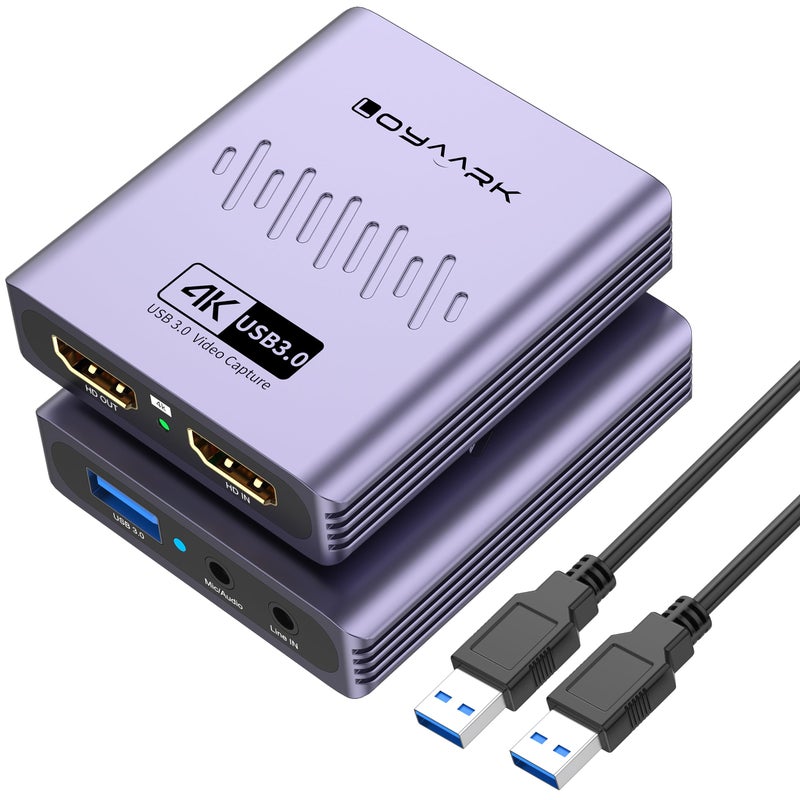 Loya Ark 4K HDMI Video Capture Card for Nintendo Switch 2, PS5, Xbox, PC,Streaming- USB 3.0 Game Capture Device with 2K 30fps, Compatible with Broadcasting, Mobile Cameras & More - Image 1