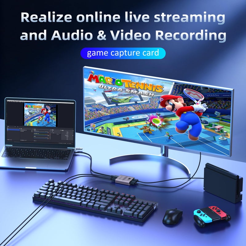 Loya Ark 4K HDMI Video Capture Card for Nintendo Switch 2, PS5, Xbox, PC,Streaming- USB 3.0 Game Capture Device with 2K 30fps, Compatible with Broadcasting, Mobile Cameras & More - Image 5