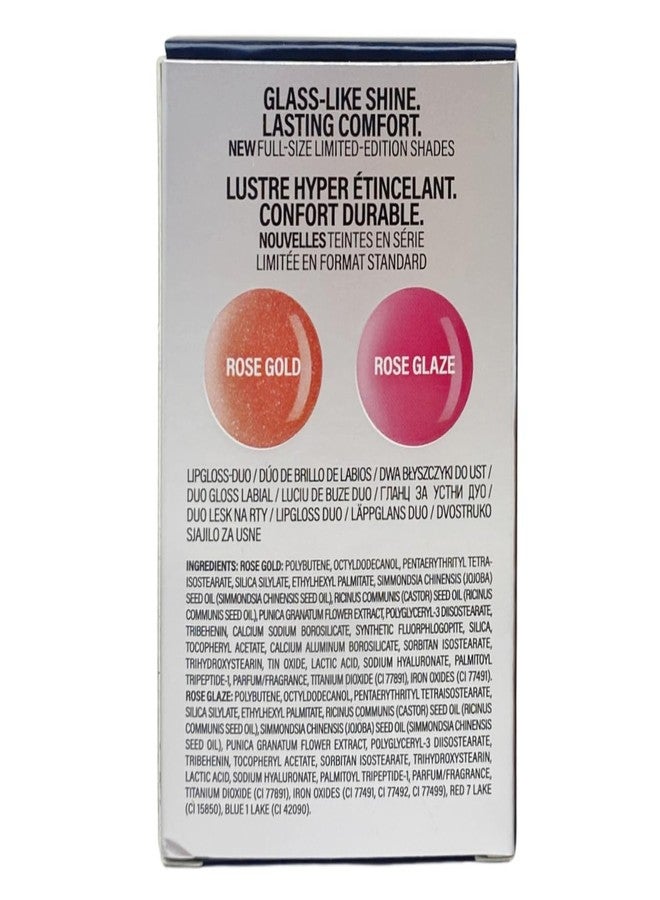 BY MARIO Makeup SuperShine Lip Gloss Duo Gift Set - Rose Gold and Rose Glaze (Full Size) - Image 5
