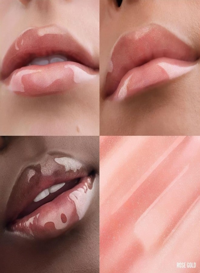 BY MARIO Makeup SuperShine Lip Gloss Duo Gift Set - Rose Gold and Rose Glaze (Full Size) - Image 3