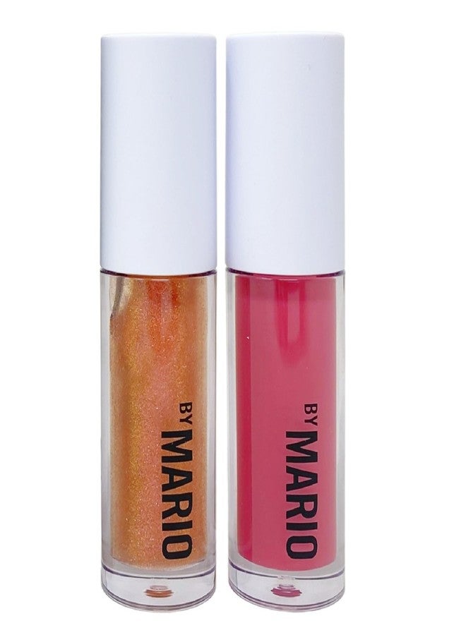 BY MARIO Makeup SuperShine Lip Gloss Duo Gift Set - Rose Gold and Rose Glaze (Full Size) - Image 2