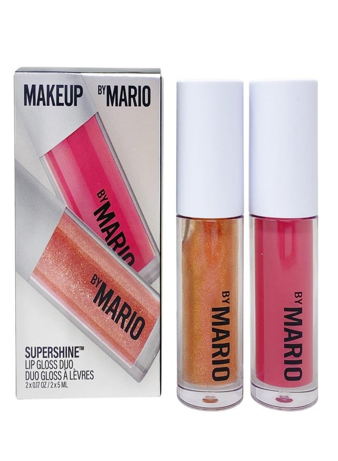 BY MARIO Makeup SuperShine Lip Gloss Duo Gift Set - Rose Gold and Rose Glaze (Full Size) - Image 1