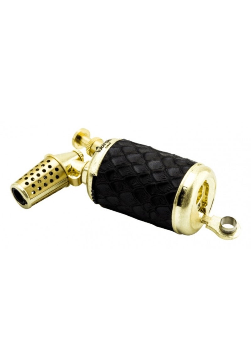 Lubinski Luxury Metal Antique Design Lighter With Punch Single Jet Flame Torch Butane Gas Lighter With Puncher Green Gift Box  - Image 2