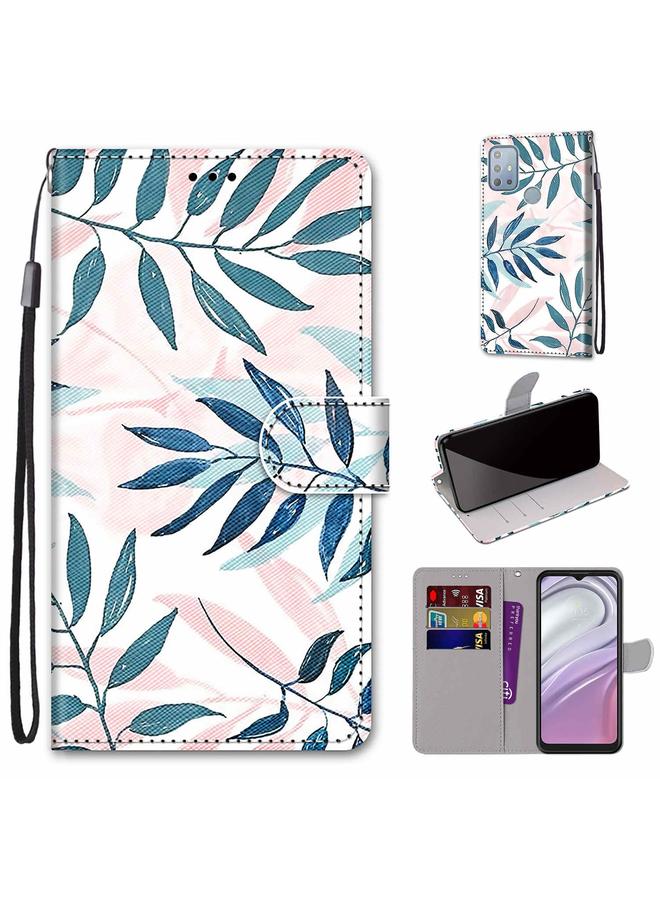 اس-توب جراب لهاتف Motorola Moto G10 / G20 / G30، جراب هاتف من الجلد الصناعي بتصميم متقاطع ملون مع حامل وفتحات للبطاقات ومحفظة وحبل تثبيت - Image 1