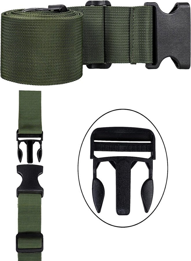 iCONY Luggage Straps for Suitcases 2INCH X6.5FEET with Quick Release Buckle Adjustable, Premium Accessory for Travel Bag Closure Bright Colors 2pack (Green) - Image 3