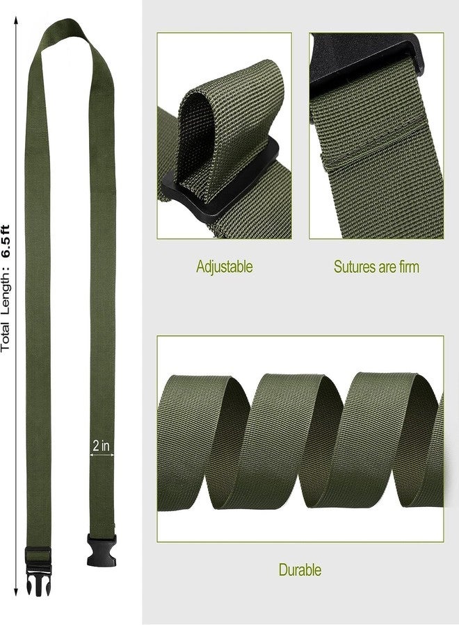 iCONY Luggage Straps for Suitcases 2INCH X6.5FEET with Quick Release Buckle Adjustable, Premium Accessory for Travel Bag Closure Bright Colors 2pack (Green) - Image 2
