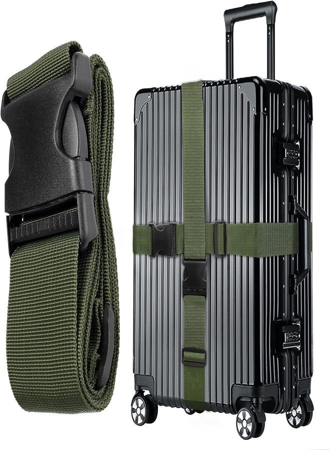 iCONY Luggage Straps for Suitcases 2INCH X6.5FEET with Quick Release Buckle Adjustable, Premium Accessory for Travel Bag Closure Bright Colors 2pack (Green) - Image 4