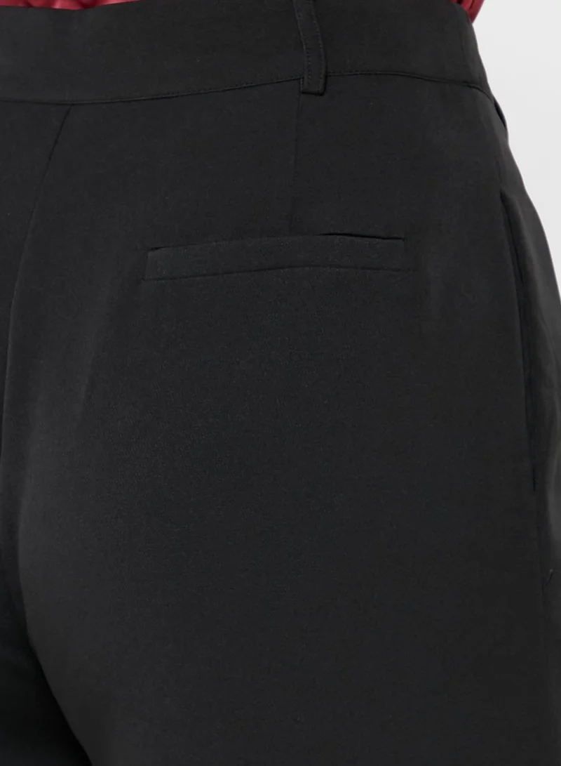 ELLA Pleat Detail Straight Pants