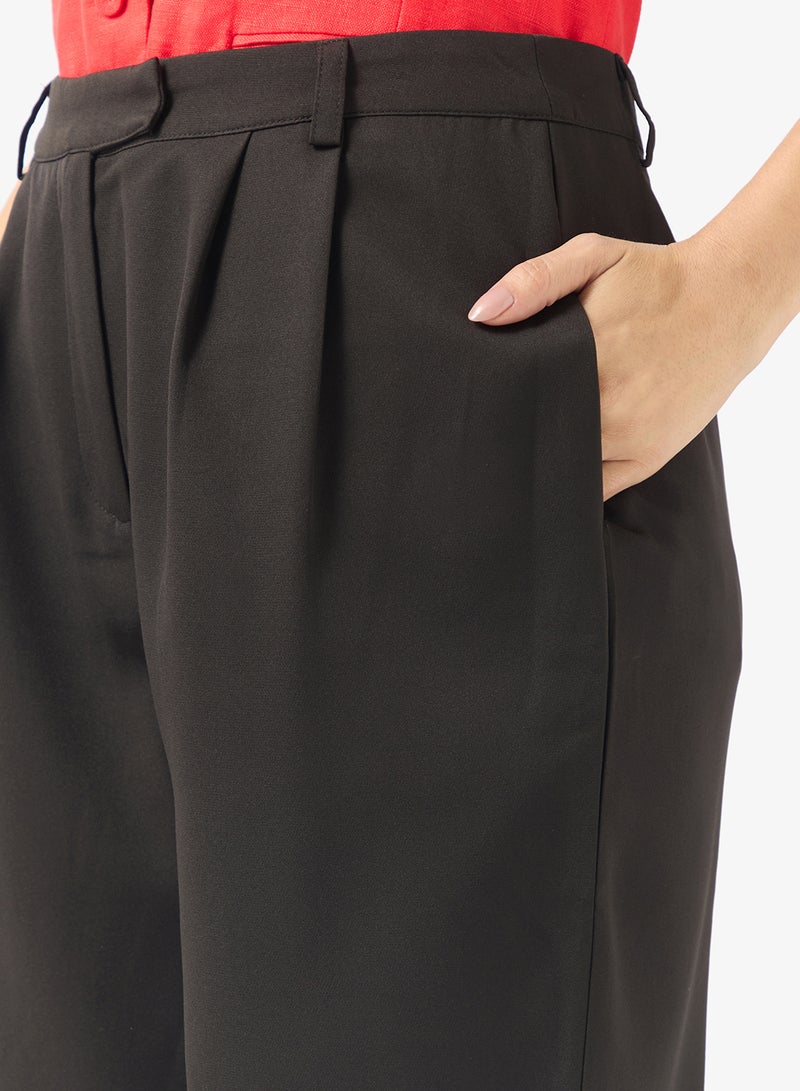 ELLA Pleat Detail Straight Pants - Image 4