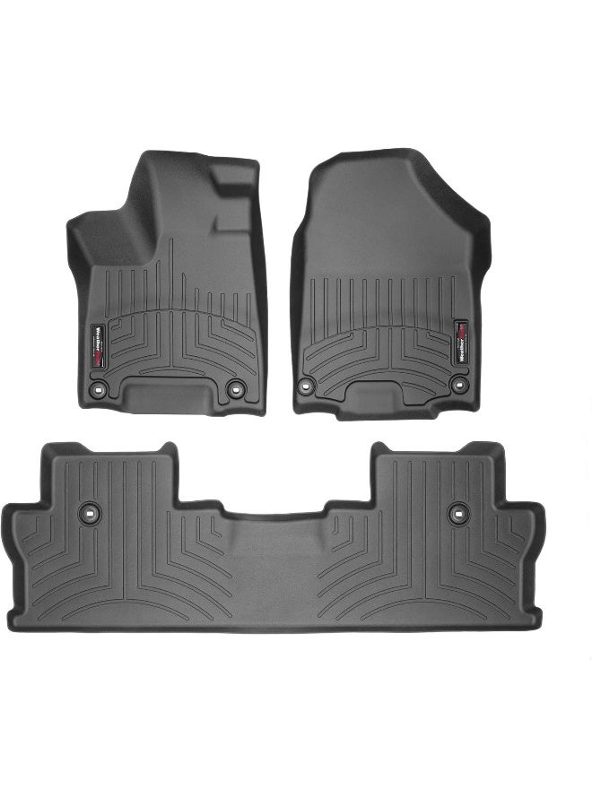 WeatherTech DigitalFit Front and Rear Floorliners for 2017-2023 Honda Ridgeline, Black - Image 1