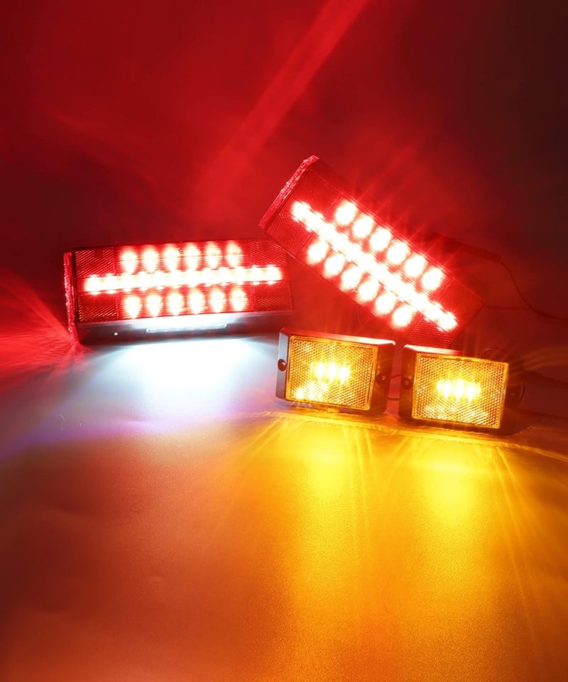 Partsam Low Profile Submersible LED Trailer Tail Light Kit with 25FT Wiring Harness - Image 2