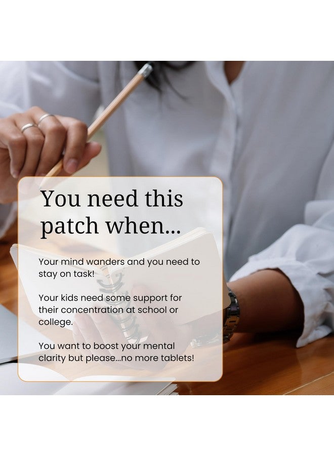 The Patch Remedy رقعة العلاج المركزة - رقعة موضعية مركزة مع الجنكة بيلوبا، وأسيتيل-إل-كارنيتين، وباكوبا مونيري، وثريونات المغنيسيوم، وكاميليا سينينسيس، 30 رقعة جلدية للبالغين والأطفال - Image 3