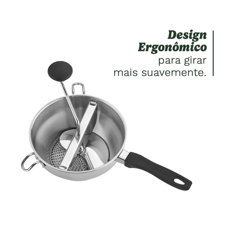 Cuisinart Food Mill, Stainless Steel Food Mill, 2.3 Qt capacity, Black & Silver - Image 2