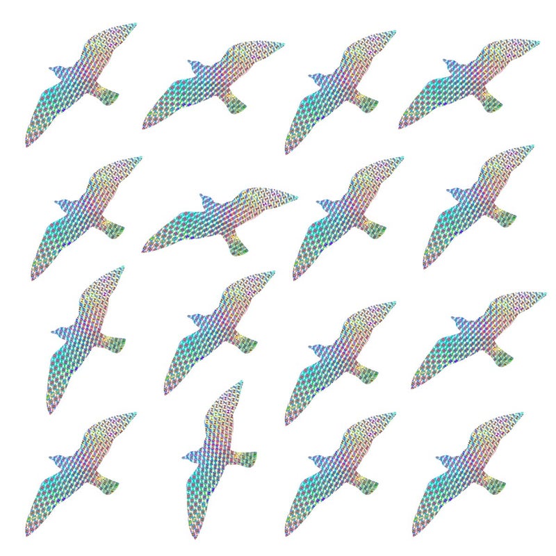 EACILLES Anti Collision Window Stickers for Birds Glass Window Decals Clings for Bird Strikes Stop Birds from Hitting Windows Seagull 16 Pieces 
